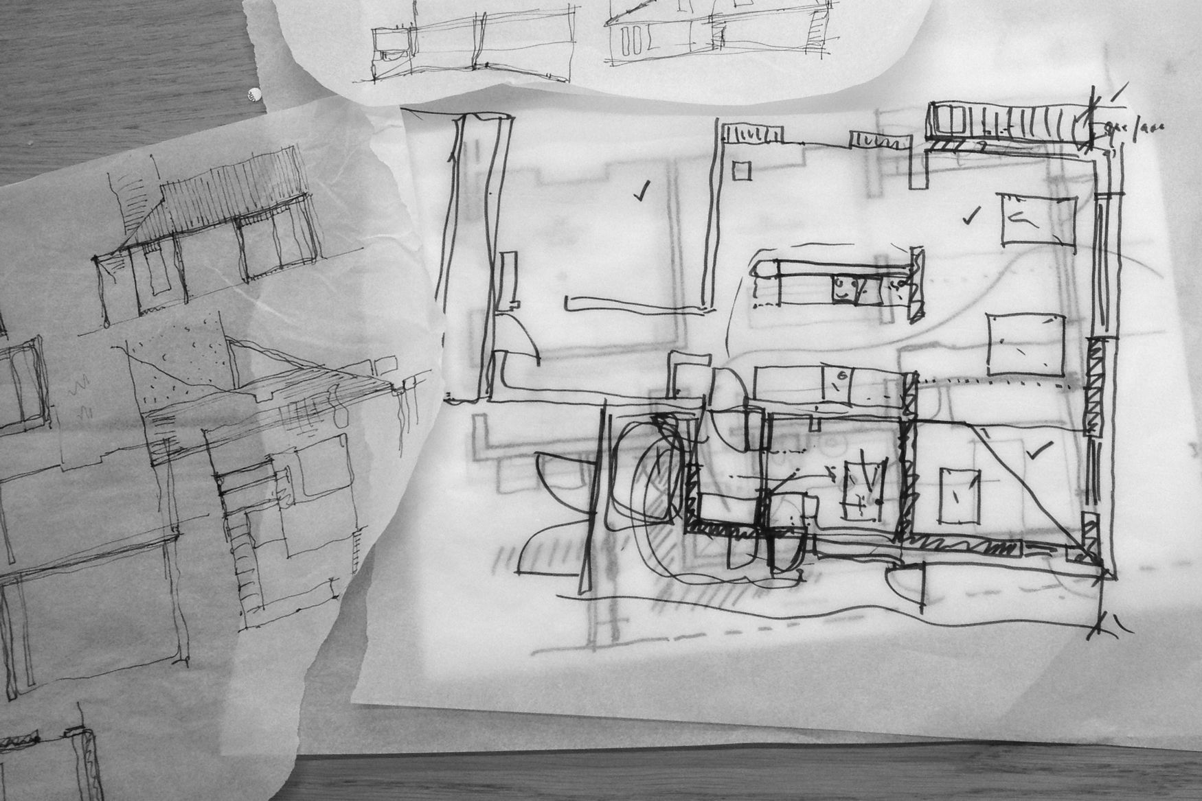 Rough sketch of a house plan