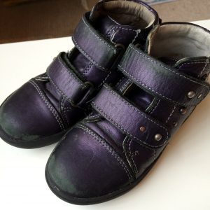 EJ's purple school shoes