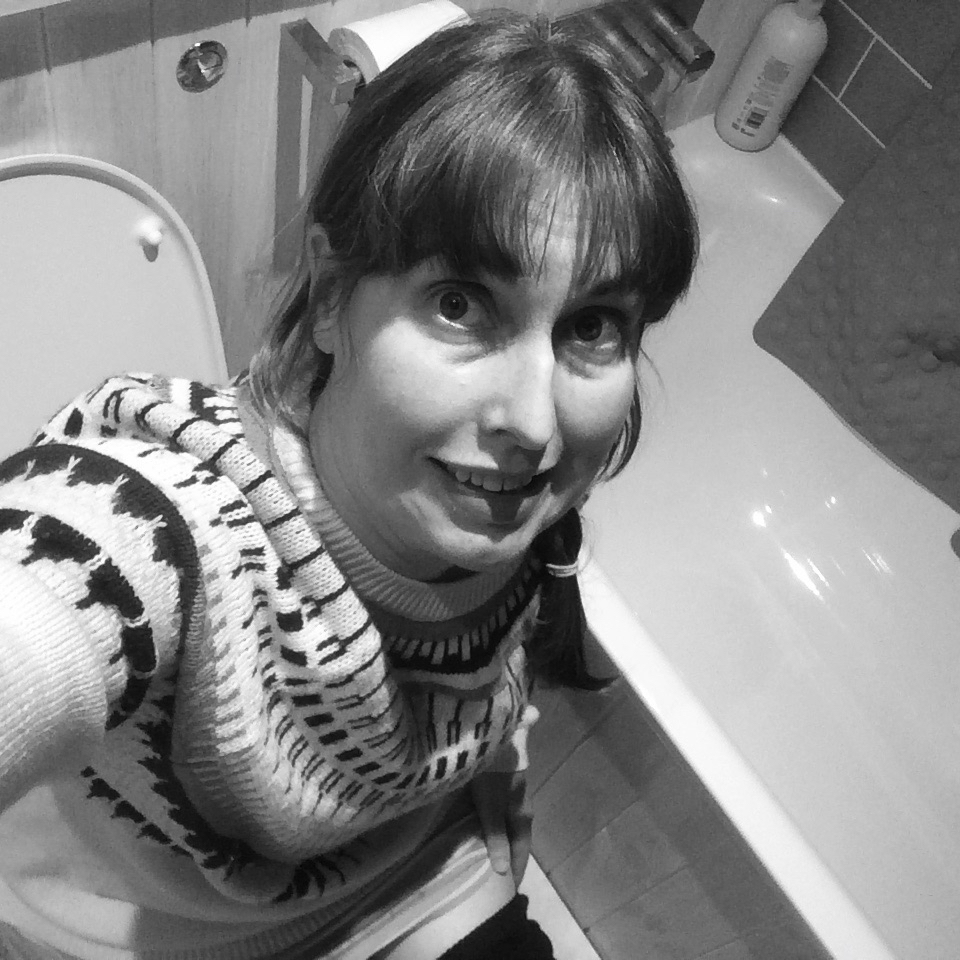 Photo of Vaila on the loo (camera positioned discreetly!)